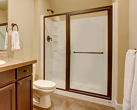 Seamlessly Installed Shower After Our Tub to Shower Conversion Service